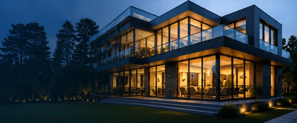 Modern home with premium aluminium and glass facade